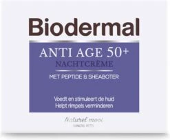 Biodermal Anti Age Nachtcrème 50+ - Nachtcrème Met Niacinamide & Sheaboter - Helpt Rimpels Verminderen - 50ml -Verzorgingsvoordeel Huis 1200x985 3
