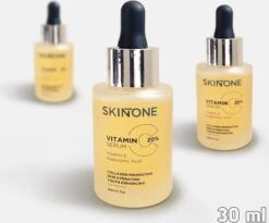 SkinTone® Vitamine C 20% Serum Booster - Met Vitamine E & Hyaluronzuur - Gezichtsserum - Collageen - Anti Rimpel - Anti Acne - Tegen Pigmentvlekken - 30ml – Vrouwen – Mannen – Gezicht – Vitamin – Verzorging – Puisten - Puistjes