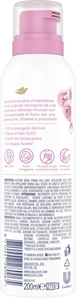 Dove Rose Oil Doucheschuim - 6 X 200 Ml - Voordeelverpakking -Verzorgingsvoordeel Huis 308x1200 6