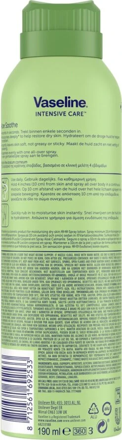 Vaseline® Vaseline Lotion Spray AloeFresh 6 X 190 Ml -Verzorgingsvoordeel Huis 334x1200