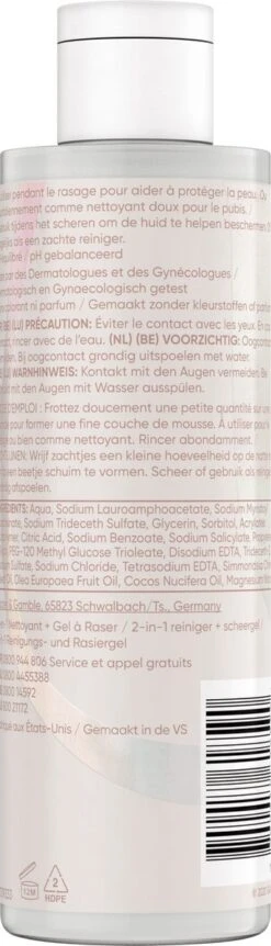 Gillette Venus Satin Care Voor Schaamhaar - 2-In-1 Reiniger + Scheergel - 190 Ml -Verzorgingsvoordeel Huis 344x1200 2