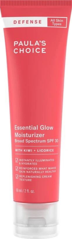 Paula's Choice DEFENSE Glow Dagcrème SPF 30 - Minerale Zonnebrand - Alle Huidtypen - 60 Ml