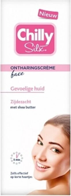 Chilly Silx Ontharingscreme Gezicht Gevoelige Huid 50 Ml