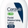 CeraVe PM Hydraterende Gezichtslotion | Nachtcrème Met Hyaluronzuur En Niacinamide | Ultralichte, Olievrije Vochtinbrengende Gezichtscrème Voor Gezicht