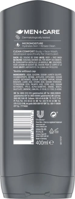 Dove Men+Care Clean Comfort Douchegel - 6 X 400 Ml - Voordeelverpakking -Verzorgingsvoordeel Huis 455x1200 3