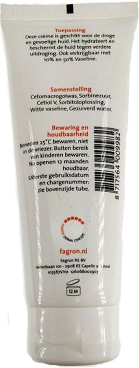 -Fagron- Cetomacrogolcrème Met 20 % Vaseline - Bij Droge Huid - 3x 100gram 2 -Fagron- Cetomacrogolcrème Met 20 % Vaseline - Bij Droge Huid - 3x 100gram - Afbeelding 2