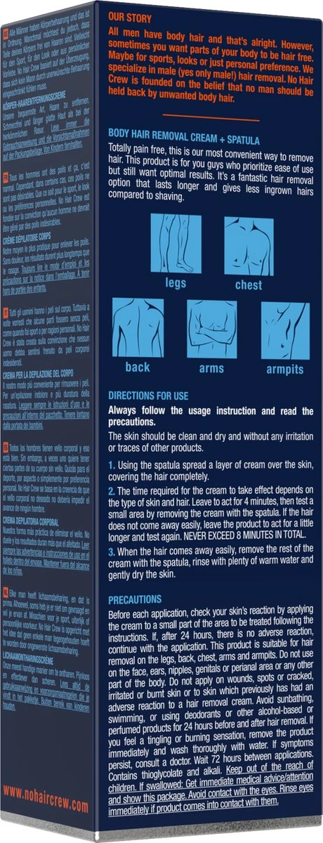 NO HAIR CREW - Ontharingscreme Mannen - Lichaam - Men - Ontharing Mannen 10 NO HAIR CREW - Ontharingscreme Mannen - Lichaam - Men - Ontharing Mannen - Afbeelding 10