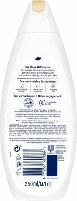 Dove Pampering Sheabutter & Vanille Douchegel - 6 X 250 Ml - Voordeelverpakking -Verzorgingsvoordeel Huis 462x1200 3