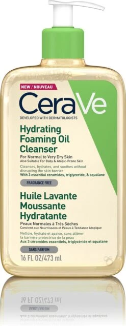 CeraVe - Hydrating Foaming Oil Cleanser - Voor Normale Tot Droge Huid - 473ml