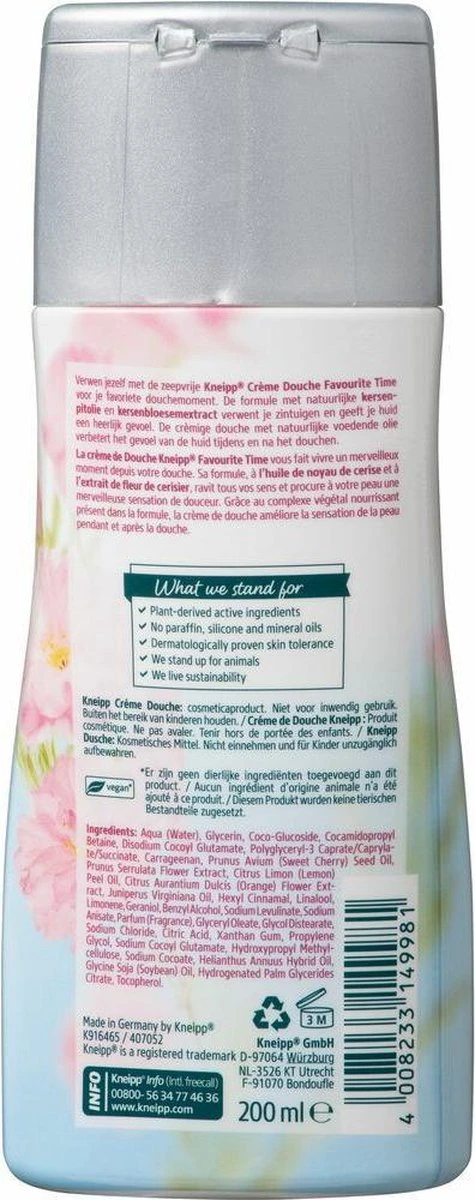Kneipp Favourite Time - Douchegel 4 Kneipp Favourite Time - Douchegel - Afbeelding 4