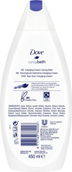 Dove Caring Bath Indulging Cream Badcrème - 6 X 450 Ml - Voordeelverpakking -Verzorgingsvoordeel Huis 502x1200 3