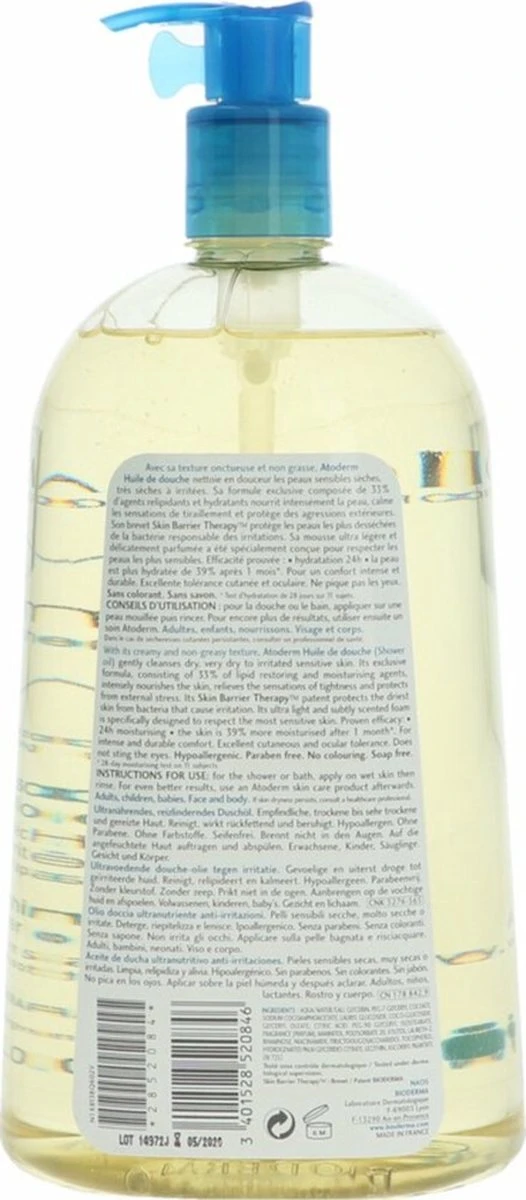 Bioderma Atoderm Douche-olie - 1000 Ml 1 Bioderma Atoderm Douche-olie - 1000 Ml
