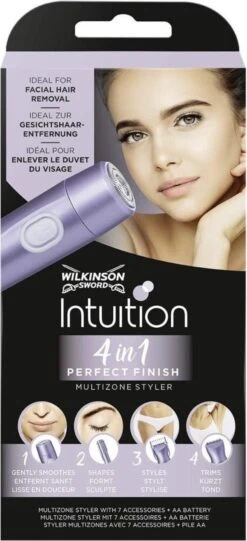 Wilkinson Intuition 4 In 1 Perfect Finish Multizone Styler Met 7 Accessoires En Batterij - 4-in-1 Trimmer Met Flexibile Scheeropzetstukken