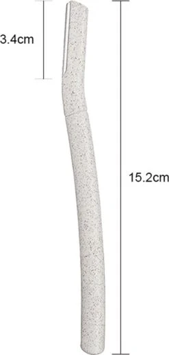 INTER-ESQUE Wenkbrauw Mesje - Eyebrow Razor - Dermaplaning - Scheermesjes Gezicht - Wenkbrauw Scheermesje Van Tarwestro - 6 Stuks 3x Groot + 3x Klein -Verzorgingsvoordeel Huis 574x1200