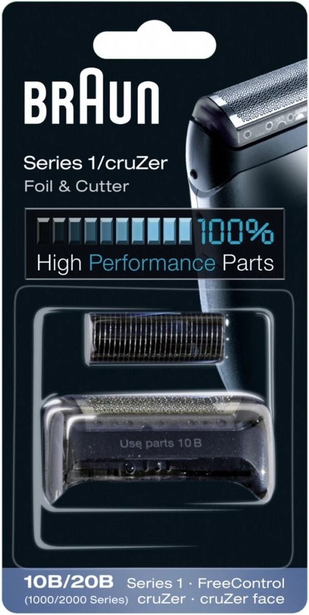 Braun 10B/20B Series 1/Cruzer Folie En Messenblok - Vervangend Scheerblad 1 Braun 10B/20B Series 1/Cruzer Folie En Messenblok - Vervangend Scheerblad