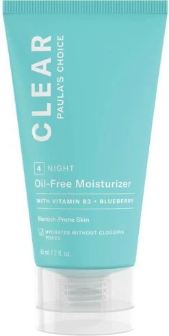 Paula's Choice CLEAR Oil Free Nachtcrème - Gecombineerde, Vette & Acne Huid - 60 Ml