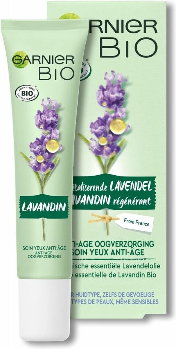 Garnier Bio Anti-age Oogcrème - 15 Ml - Alle Huidtypes - Revitaliserende Lavendel 1 Garnier Bio Anti-age Oogcrème - 15 Ml - Alle Huidtypes - Revitaliserende Lavendel