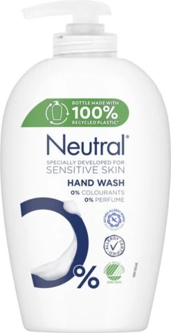 Neutral Vloeibare Handzeep Parfumvrij - 6 X 250 Ml - Voordeelverpakking -Verzorgingsvoordeel Huis 617x1200
