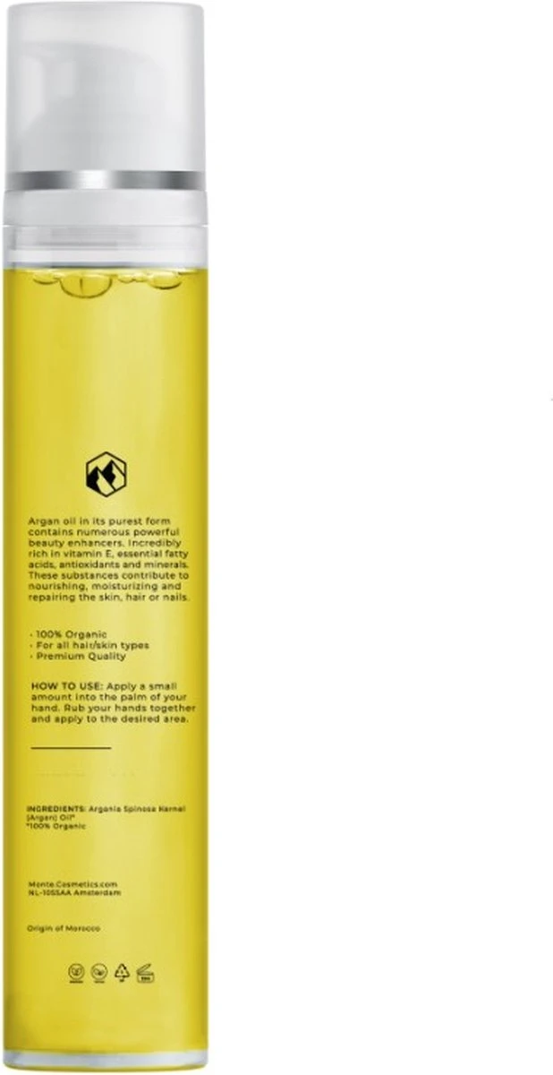 *ACTIE* MONTE - 100% Pure Arganolie - 100 ML - Unieke Fles - 100% Biologisch - Huidolie En Haarolie - Voor Haar, Huid En Gezicht - Hydraterend, Voedend En Herstellend - Rijk Aan Vitamine E, Essentiële Vetzuren, Antioxidanten En Mineralen - Argan Oil 3 *ACTIE* MONTE - 100% Pure Arganolie - 100 ML - Unieke Fles - 100% Biologisch - Huidolie En Haarolie - Voor Haar, Huid En Gezicht - Hydraterend, Voedend En Herstellend - Rijk Aan Vitamine E, Essentiële Vetzuren, Antioxidanten En Mineralen - Argan Oil - Afbeelding 3