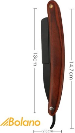 Bolano® Premium Shavette Open Scheermes Brown Wood + 50 Single Edge Scheermesjes - Klassiek Barbiersmes Straight Razor Voor Mannen - Cut Throat Razor Nekmes - Klassiek Klap Scheermes - Safety Razor Feather Mes -Verzorgingsvoordeel Huis 673x1200