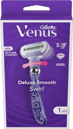 Gillette Venus Deluxe Smooth Swirl - Voor Een Extra Gladde Scheerbeurt - 1 Handvat - 1 Navulmesje -Verzorgingsvoordeel Huis 676x1200 1