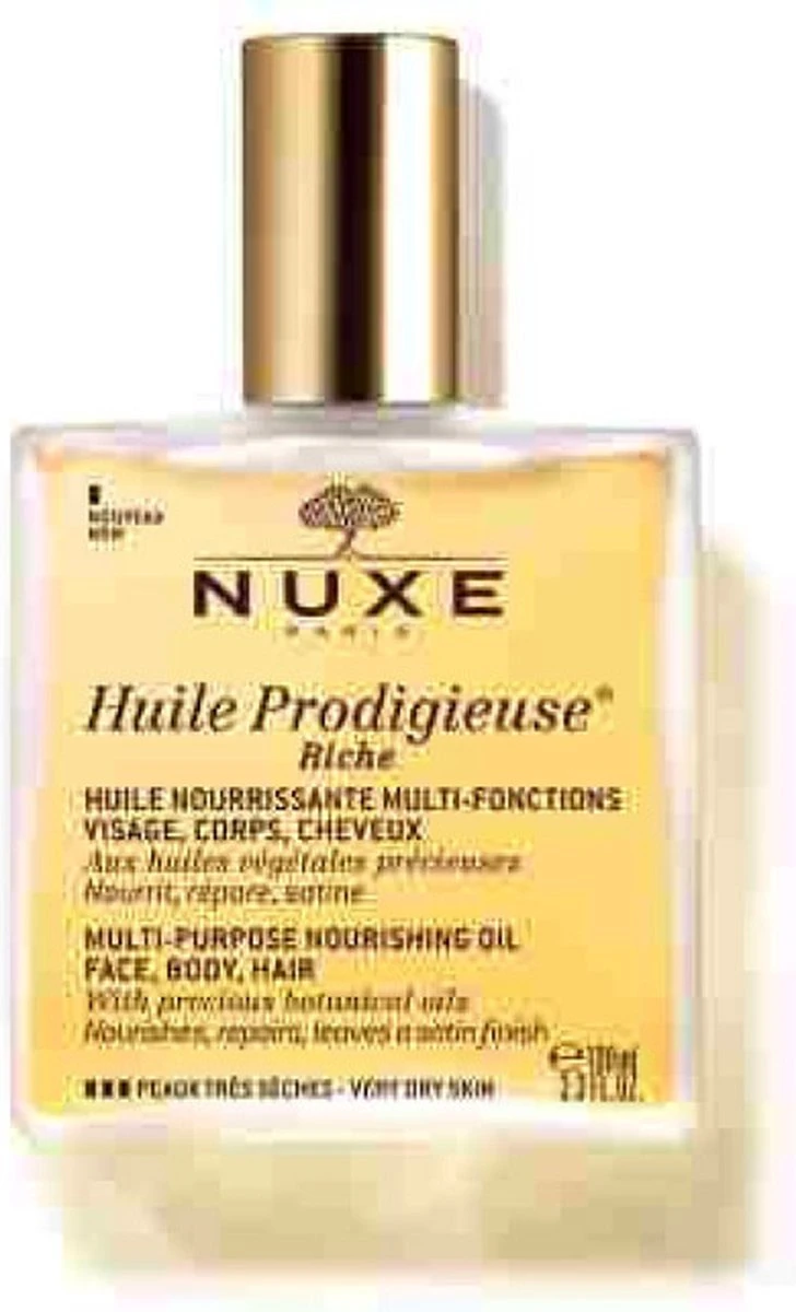 Nuxe Huile Prodigieuse Riche Dry Oil Droogolie - 100 Ml 13 Nuxe Huile Prodigieuse Riche Dry Oil Droogolie - 100 Ml - Afbeelding 13