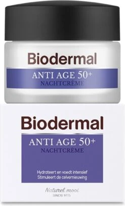 Biodermal Anti Age Nachtcrème 50+ - Nachtcrème Met Niacinamide & Sheaboter - Helpt Rimpels Verminderen - 50ml -Verzorgingsvoordeel Huis 731x1200 5
