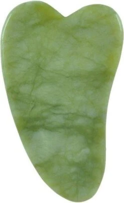 Merkloos 2 Stuks Premium Jade GuaSha Tool - 100% Echte Jade