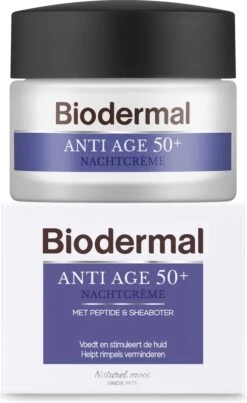Biodermal Anti Age Nachtcrème 50+ - Nachtcrème Met Niacinamide & Sheaboter - Helpt Rimpels Verminderen - 50ml -Verzorgingsvoordeel Huis 736x1200 4