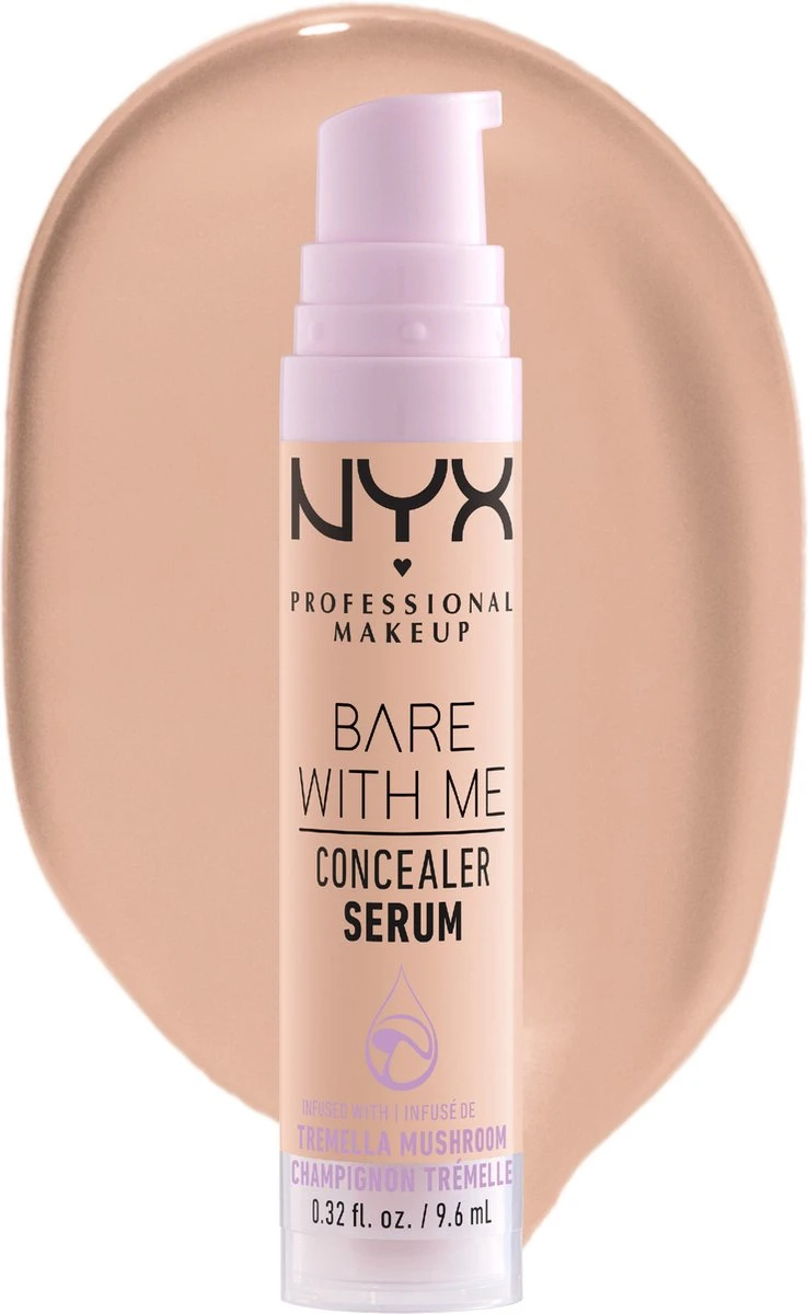 NYX Professional Makeup Bare With Me Concealer Serum - BWMCCS02 Light - Concealer - 9,6ml 4 NYX Professional Makeup Bare With Me Concealer Serum - BWMCCS02 Light - Concealer - 9,6ml - Afbeelding 4