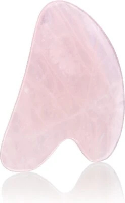 Merkloos Premium Roze Kwarts GuaSha Tool | 100% Echte Rose Quartz | Jade Steen Gezichtstool