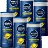NIVEA MEN Power Refresh - 6x 250 Ml - Voordeelverpakking - Douchegel