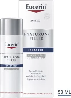 Eucerin Hyaluron-Filler Anti-Rimpel Urea Rijke Textuur Nachtcrème - 50 Ml