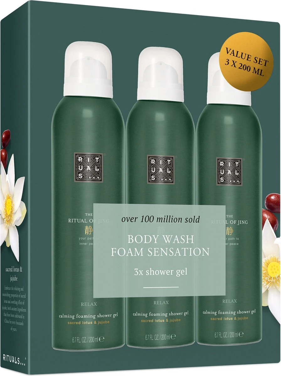 RITUALS The Ritual Of Jing Shower Foam Value Pack (3 Stuks) 2 RITUALS The Ritual Of Jing Shower Foam Value Pack (3 Stuks) - Afbeelding 2