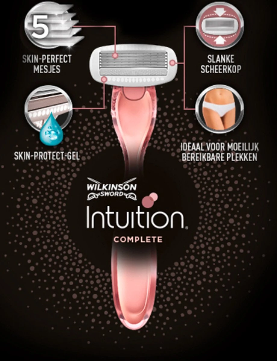Wilkinson Sword Intuition - Complete Scheermesjes Voor Vrouwen (5 Mesjes) - 3 Stuks 2 Wilkinson Sword Intuition - Complete Scheermesjes Voor Vrouwen (5 Mesjes) - 3 Stuks - Afbeelding 2