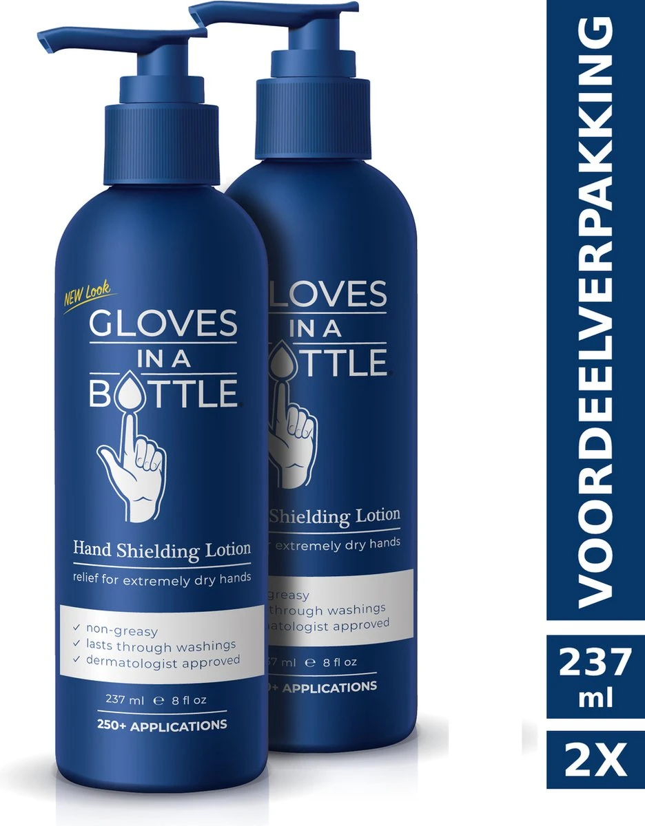 Gloves In A Bottle (GIAB) | Beschermende, Hydraterende, Herstellende Lotion | Droge, Schrale, Geïrriteerde Huid | Voordeelverpakking 2 X 237 Ml 1 Gloves In A Bottle (GIAB) | Beschermende, Hydraterende, Herstellende Lotion | Droge, Schrale, Geïrriteerde Huid | Voordeelverpakking 2 X 237 Ml