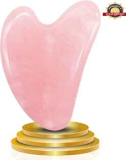 Demiracle® Rose Quartz Premium Gua Sha Schraper – Massagehulpmiddel – Gezichtsmassage – Massage – Ontspanning – Kwaliteit