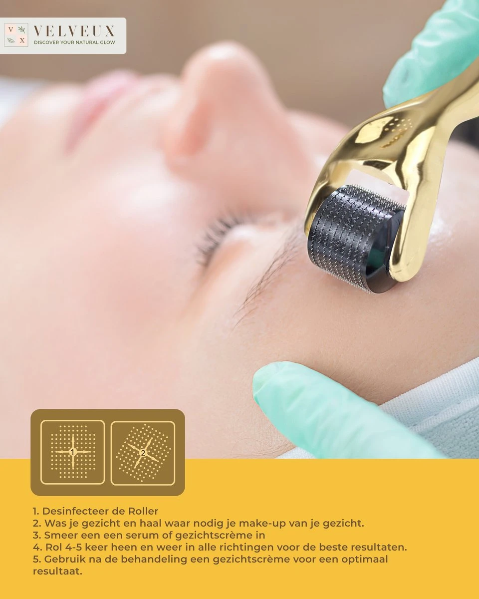 Dermaroller – 540 Micro Naalden – 0.5 MM Needle – Huidverjonging – Huidverzorging – Littekens – Striea – Steriel Verpakt 7 Dermaroller – 540 Micro Naalden – 0.5 MM Needle – Huidverjonging – Huidverzorging – Littekens – Striea – Steriel Verpakt - Afbeelding 7