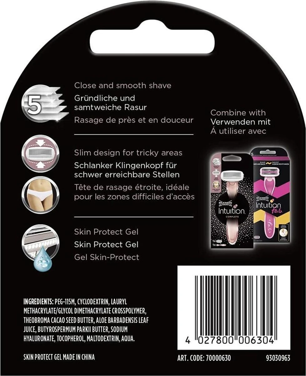 Wilkinson Sword Intuition - Complete Scheermesjes Voor Vrouwen (5 Mesjes) - 3 Stuks 5 Wilkinson Sword Intuition - Complete Scheermesjes Voor Vrouwen (5 Mesjes) - 3 Stuks - Afbeelding 5