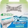 Wilkinson Sword Quattro Titanium Sensitive Razor Blades - 8pcs