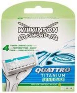 Wilkinson Sword Quattro Titanium Sensitive Razor Blades - 8pcs -Verzorgingsvoordeel Huis 994x1200